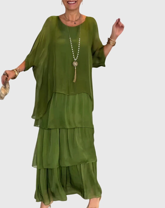 Susann™ | Lang og Flydende Elegant Kjole