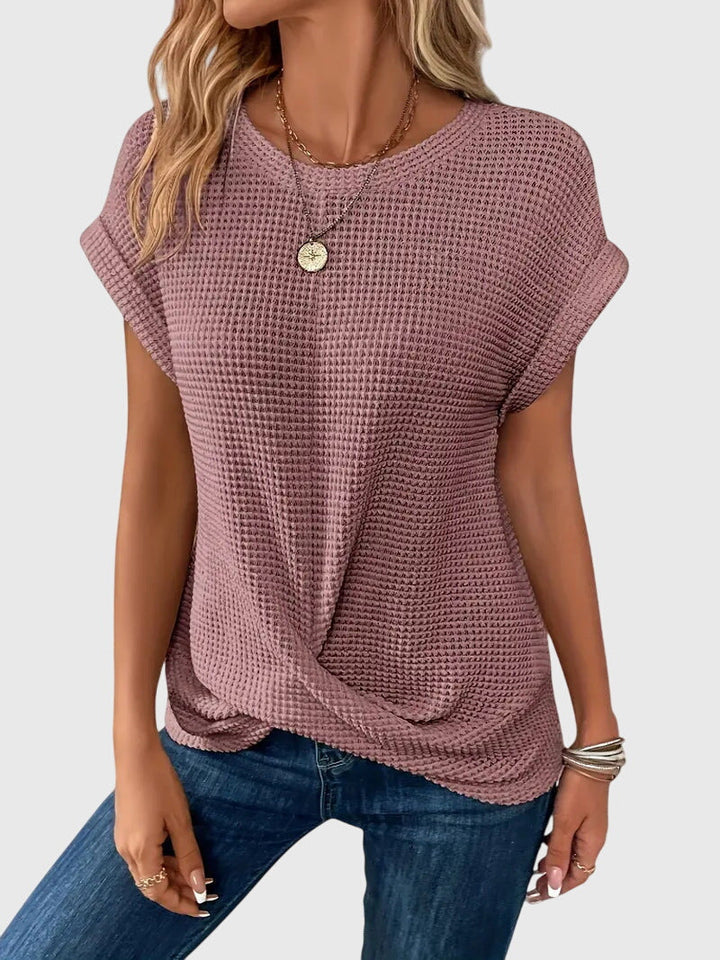 Isa™ | Elegant Bluse med Rund Hals