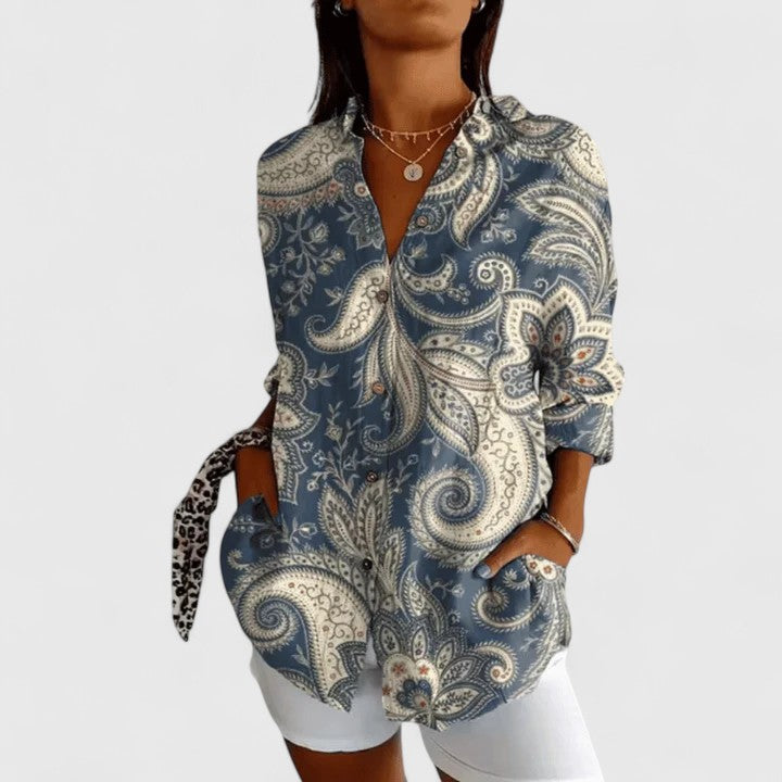 Katarine | Elegant Blomster Bluse