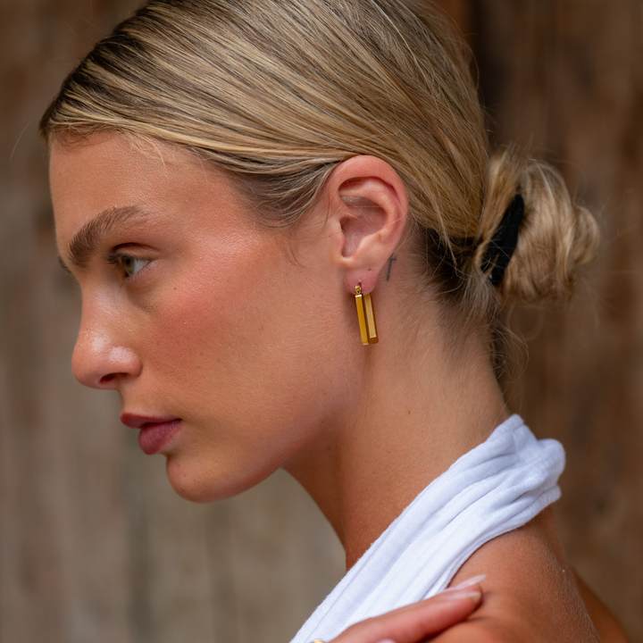 Firkantede Øreringe