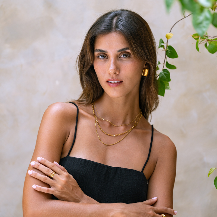 Tre-lags Choker Halskæde