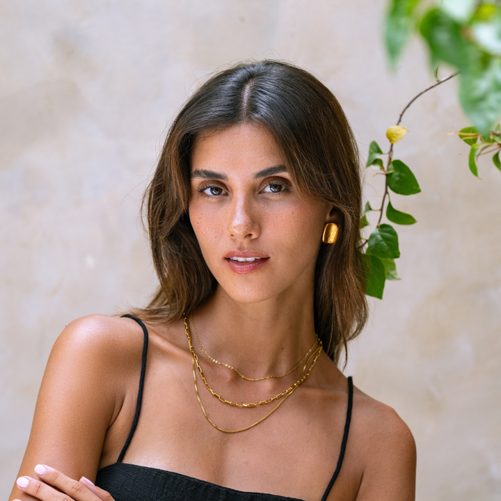 Firkantede Øreringe