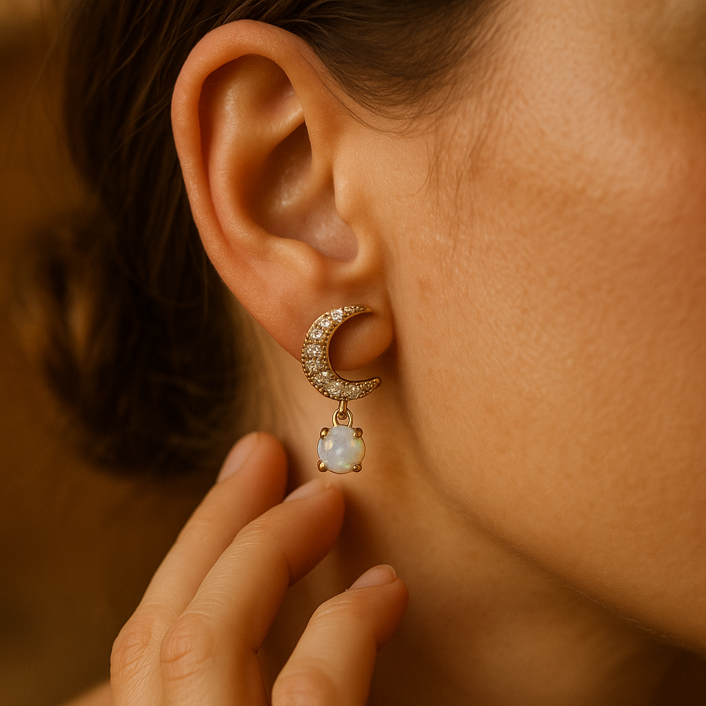 Mariner - Perle Dobbelt Øreringe