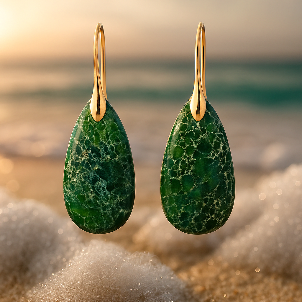 Isalea - Smaragdgrønne øreringe