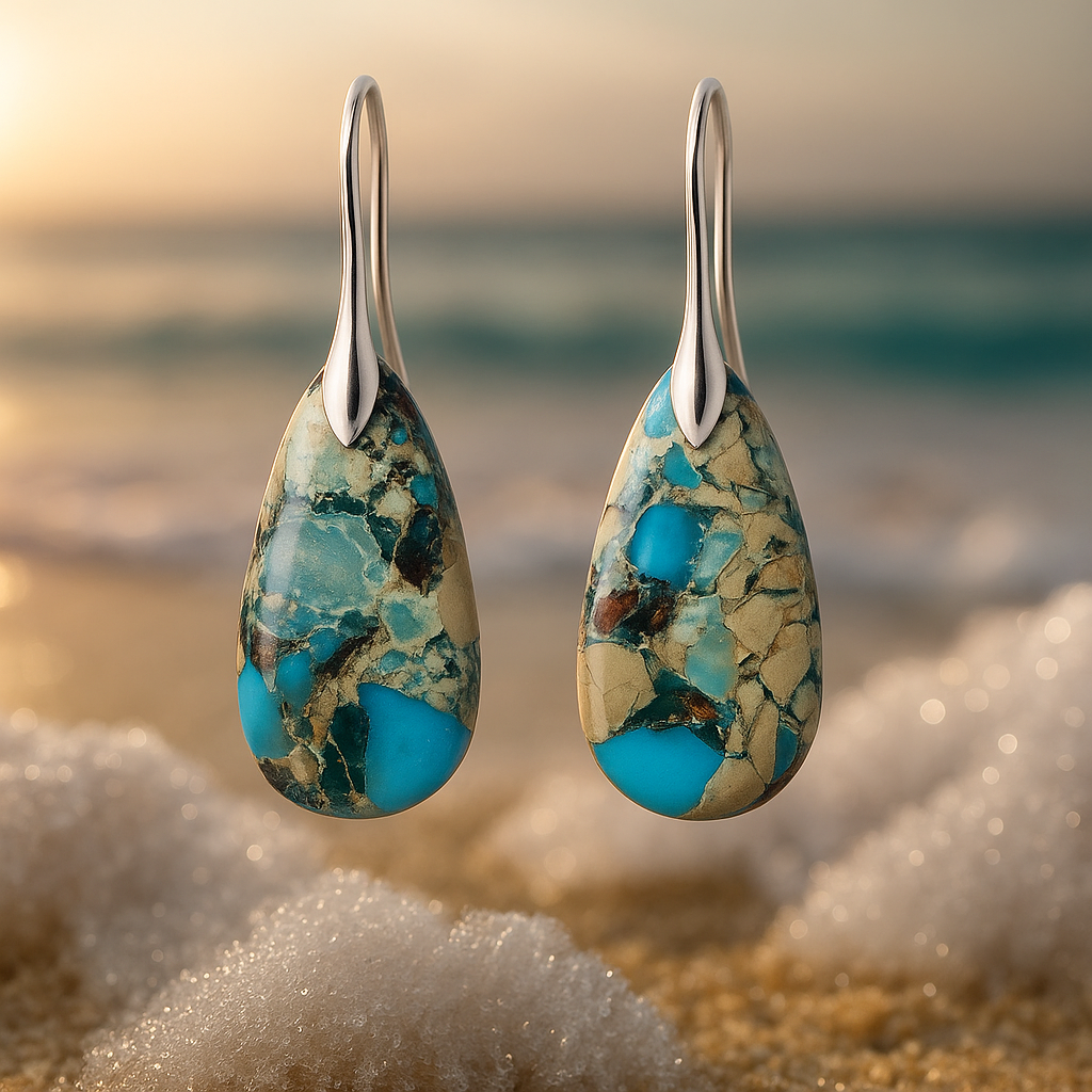 Orelia - Øreringe i oceanblå