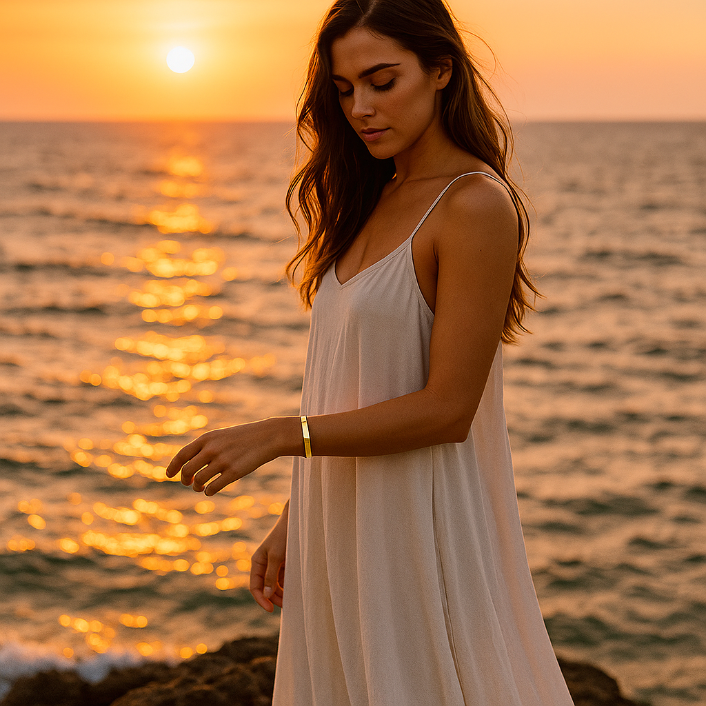 Coralia - Guld Linie Armbånd