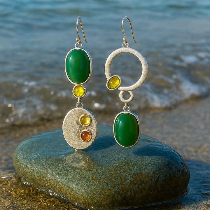 Sabrina - Sølv Dråbeøreringe