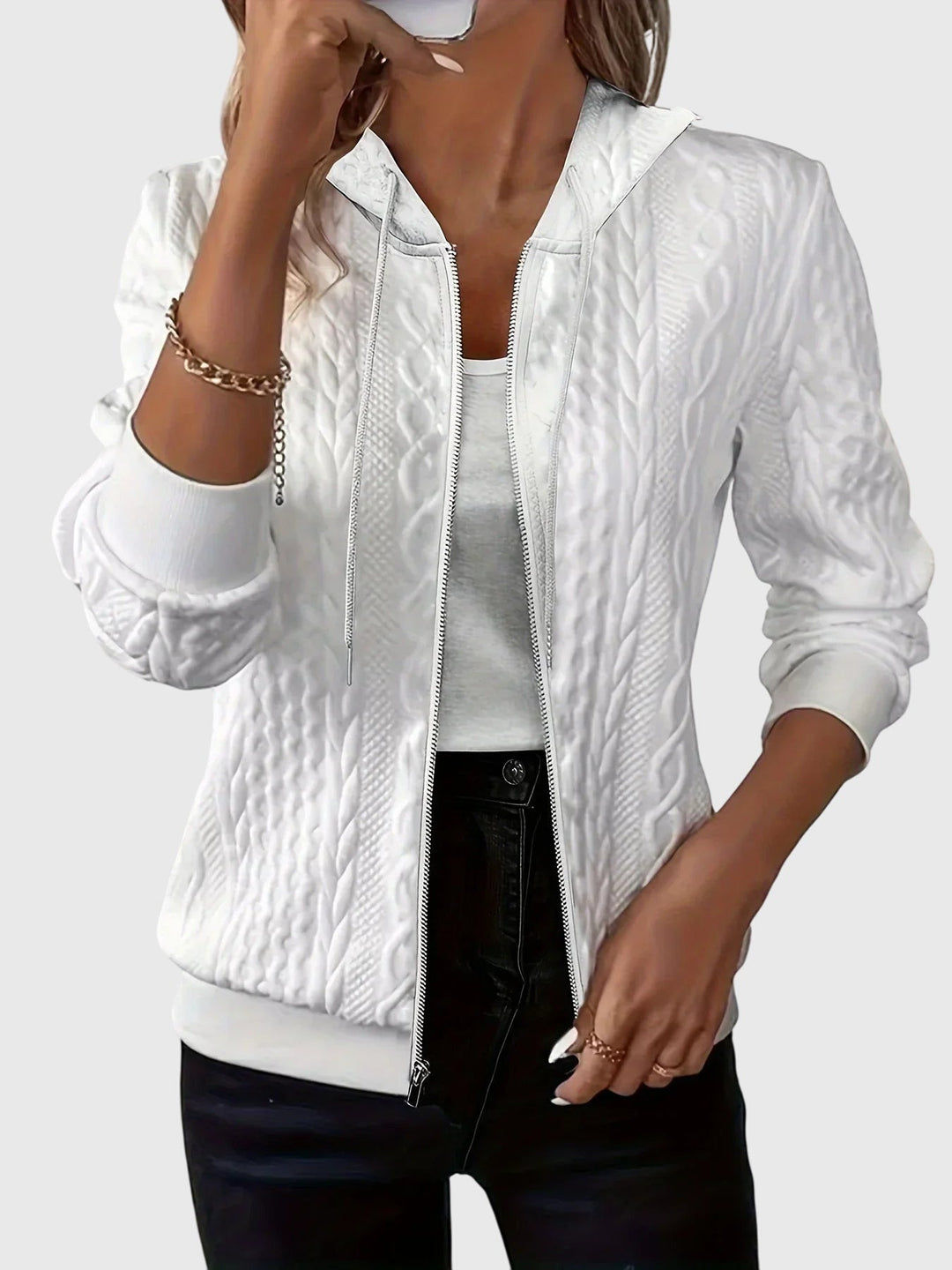 Lena™ - Hoodie med lynlås