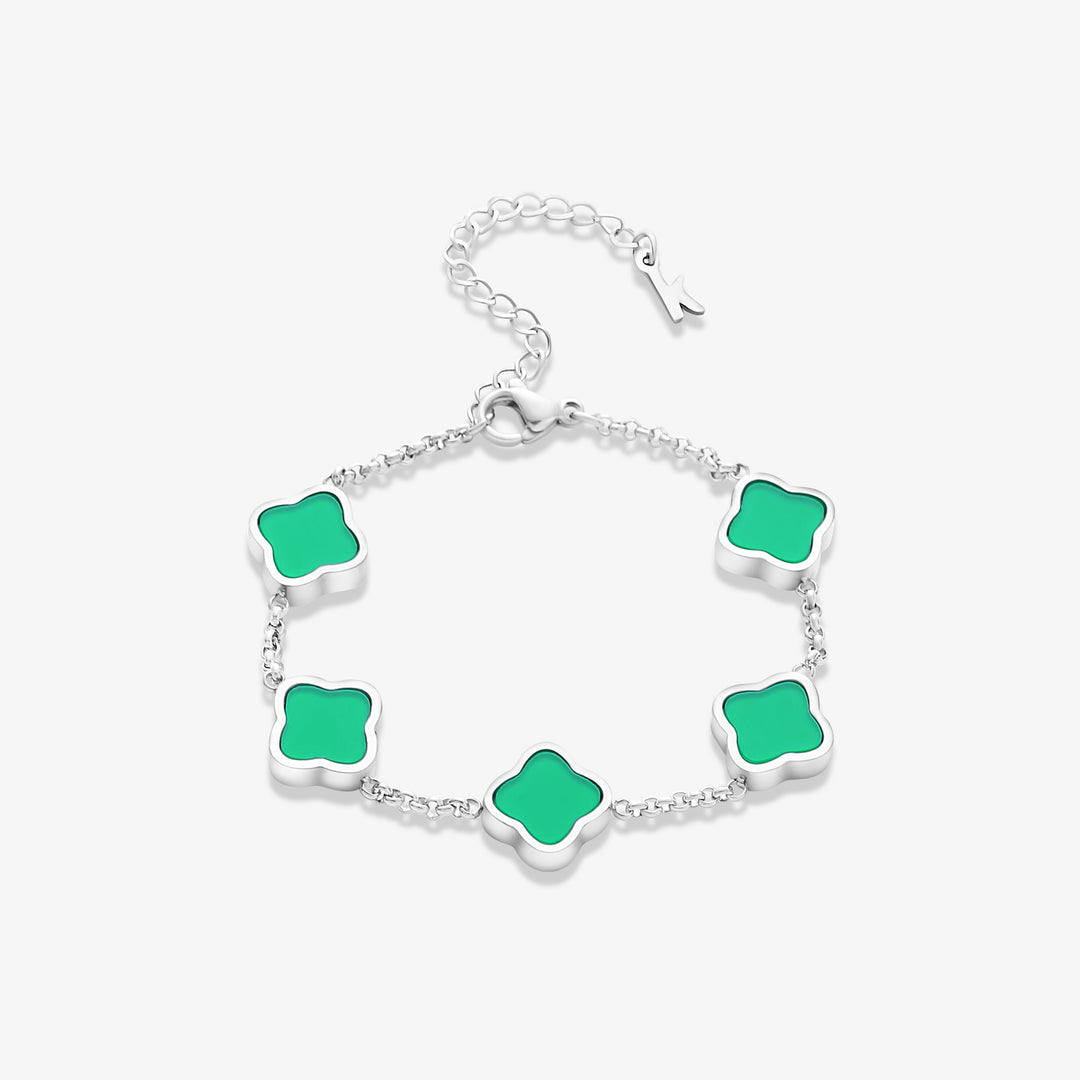 Celine Sølv Kløverarmbånd