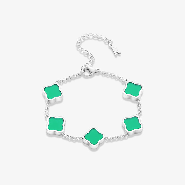 Celine Sølv Kløverarmbånd