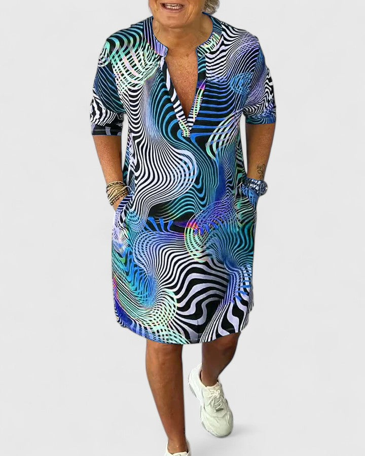 Helinae™ | Sofistikeret V-hals Kjole