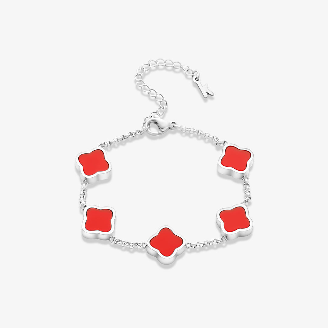 Celine Sølv Kløverarmbånd