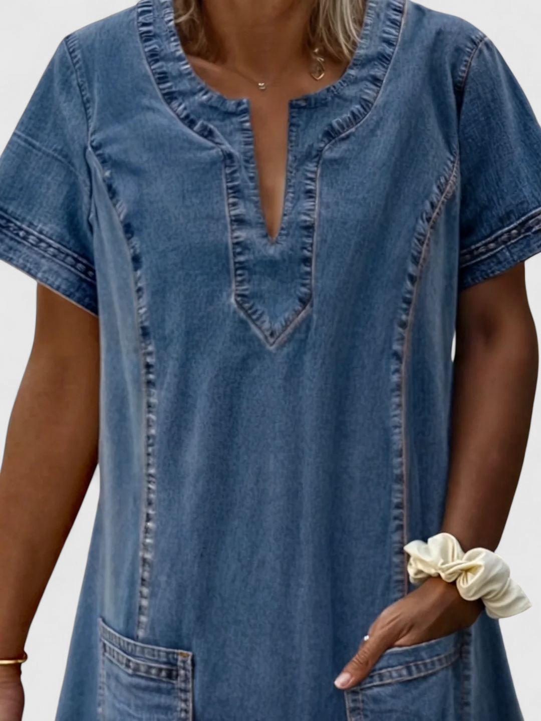 Susanne® | Blød Denim Kjole