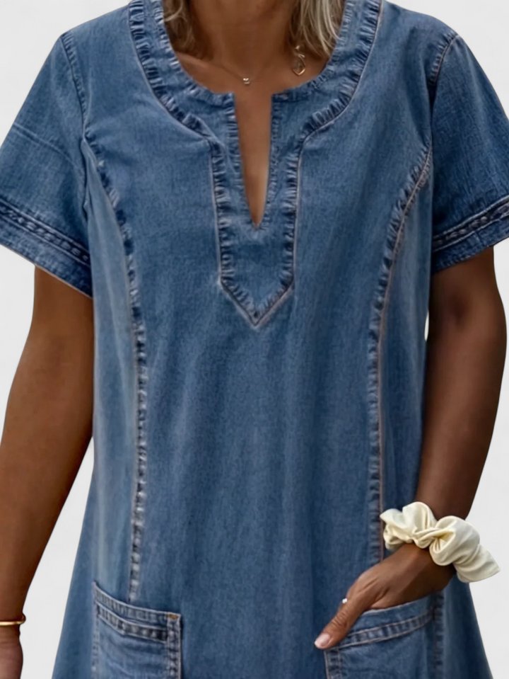 Susanne® | Blød Denim Kjole