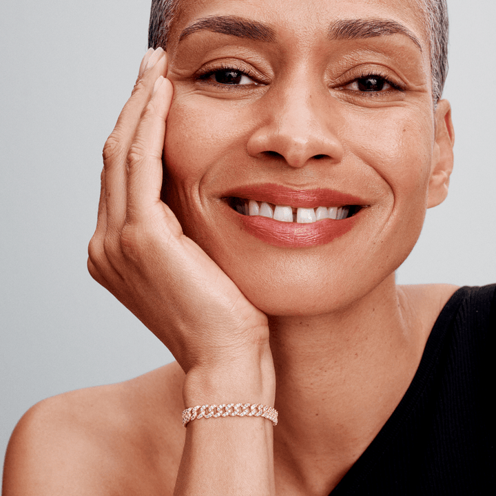 Shannelise | Cubansk Pink Armbånd 18k Guld