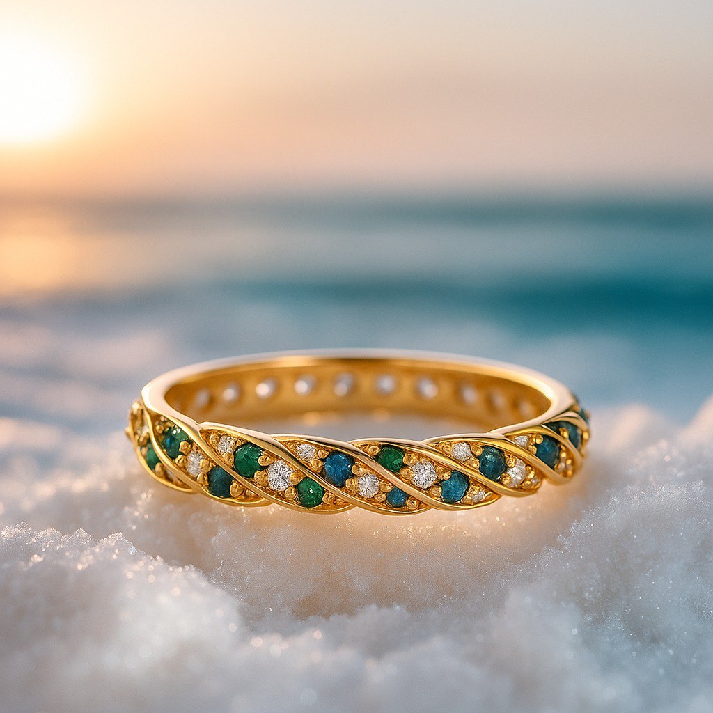 Stern - Oceanbrise Ring i 925 Sølv med Kvarts