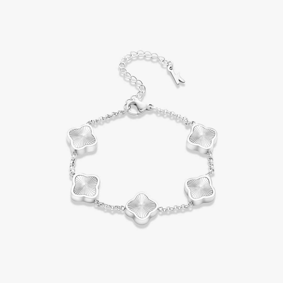 Celine Sølv Kløverarmbånd