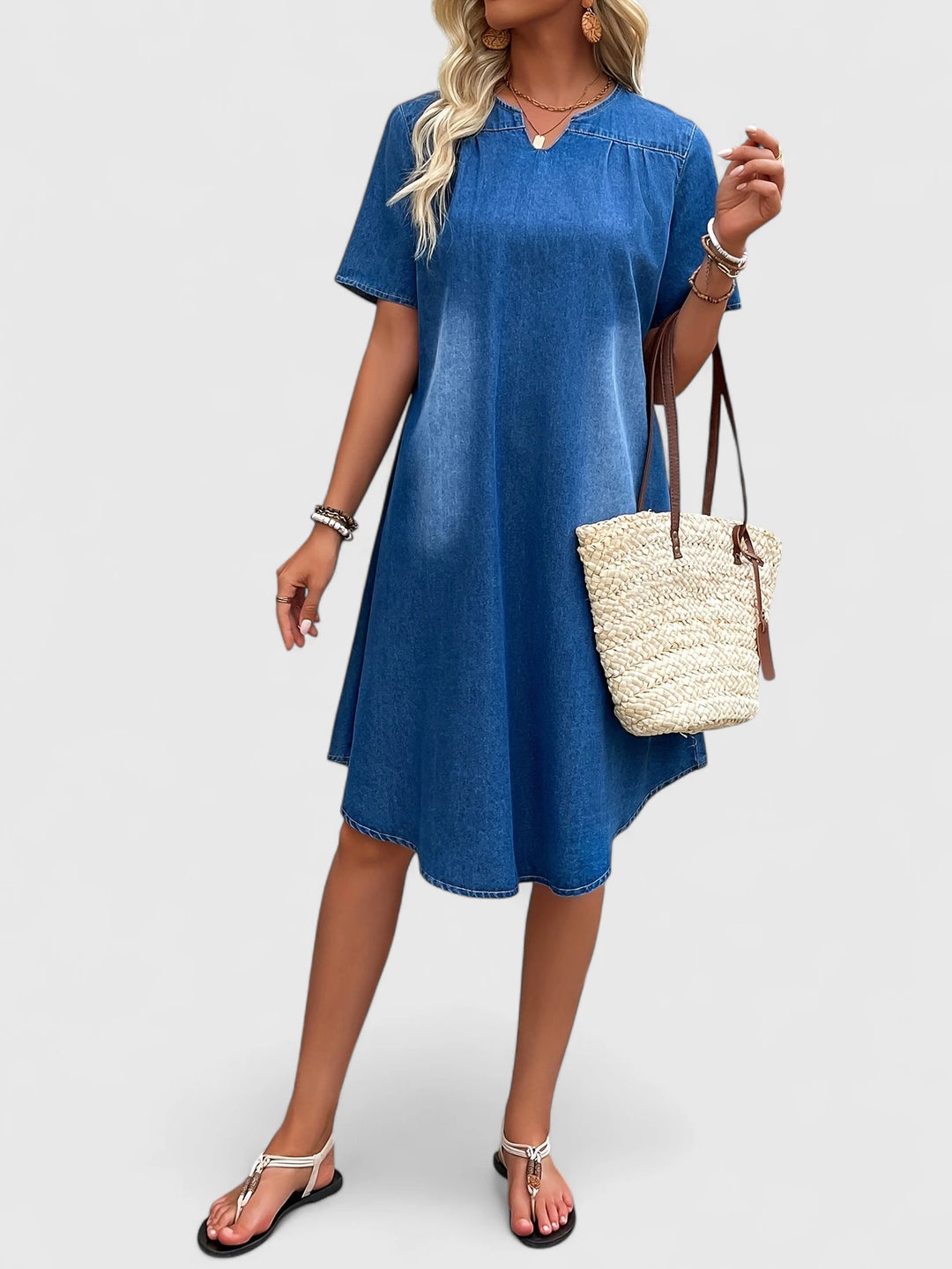 Unni – Tidløs Denim Sommerkjole