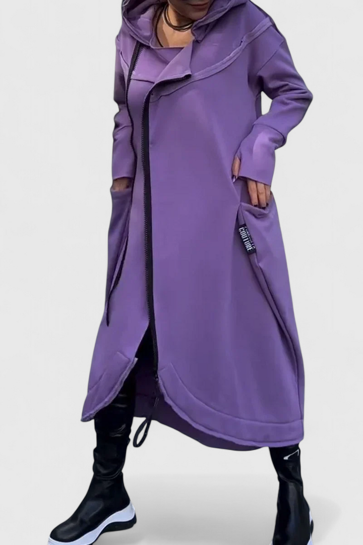 Mana™ | Lang Hoodie Med Zip I Lette Og Åndbare Stoffer