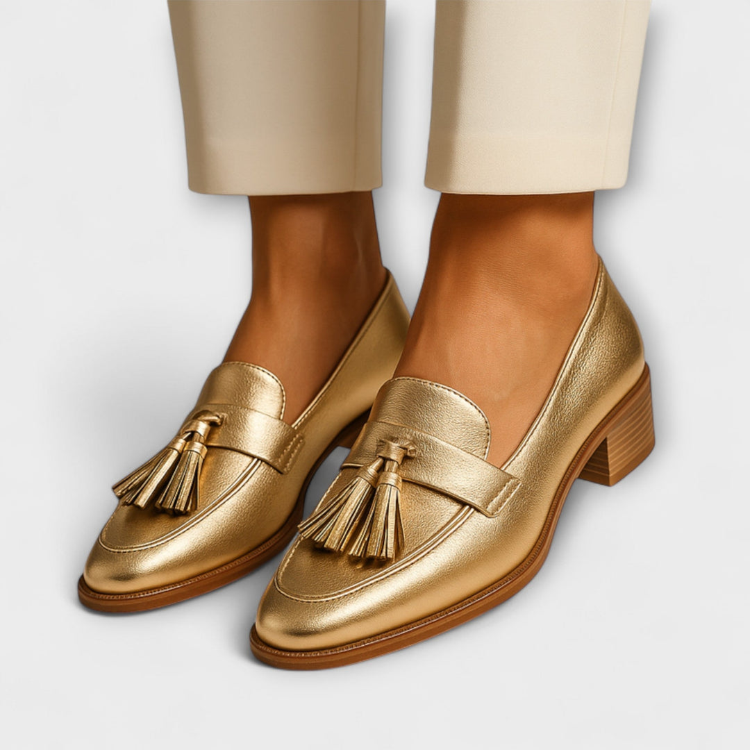 Catrine - Gyldne Loafers