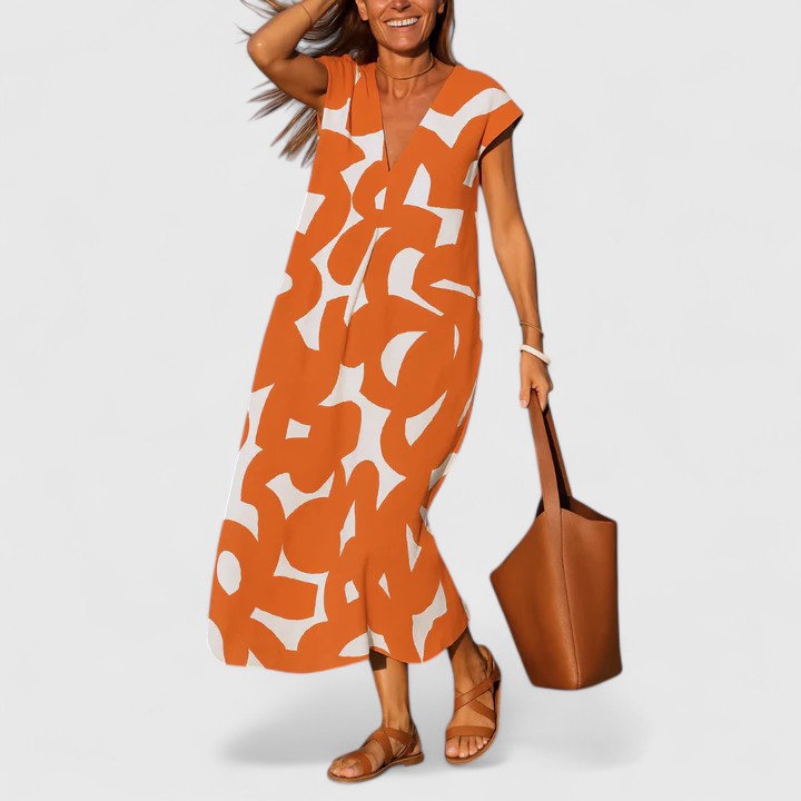 Koralia | Sofistikeret V-Hals Kjole