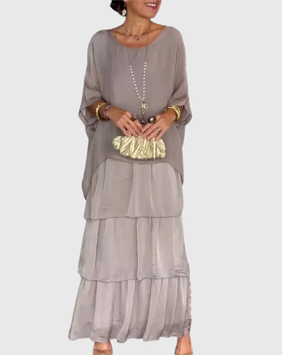 Susan™ | Lang og Flydende Elegant Kjole