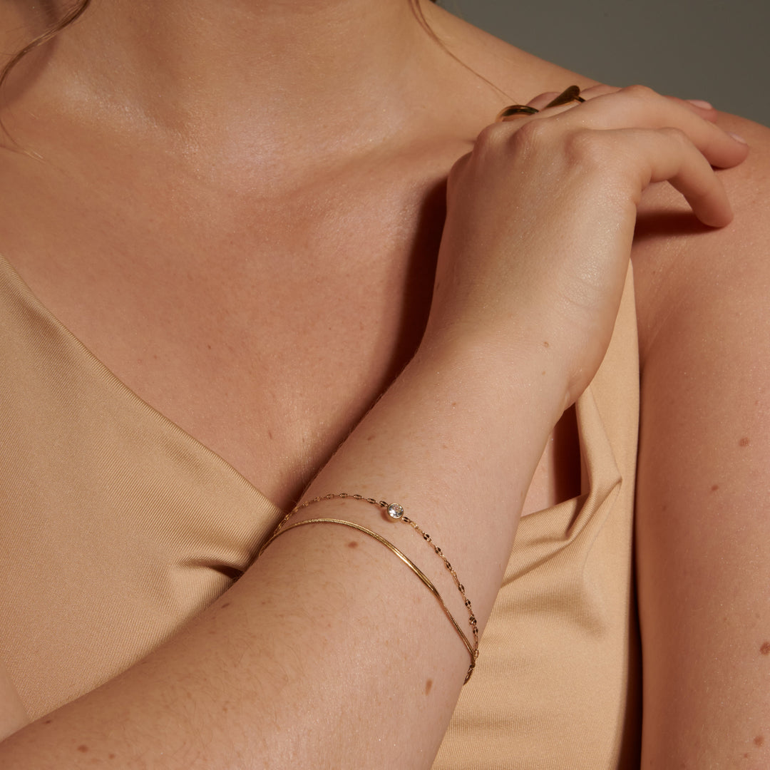 Rhinestone Dobbeltlag Bracelet