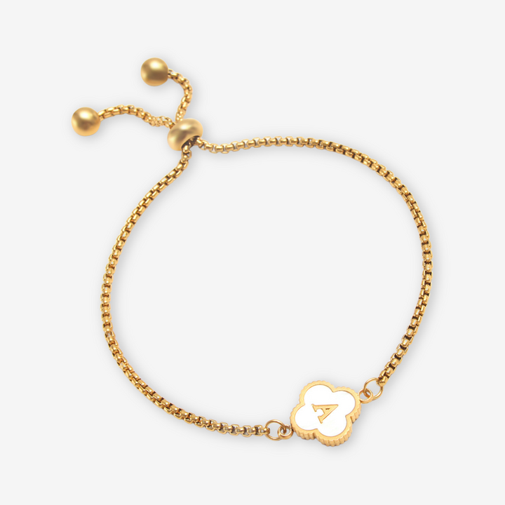 Clover Initial Bracelet