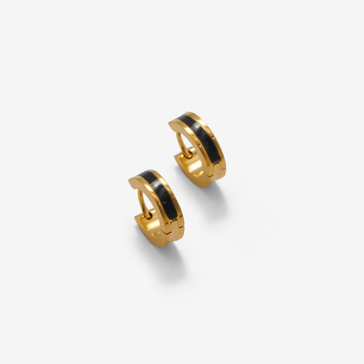 Emalje Stribet Øreringe