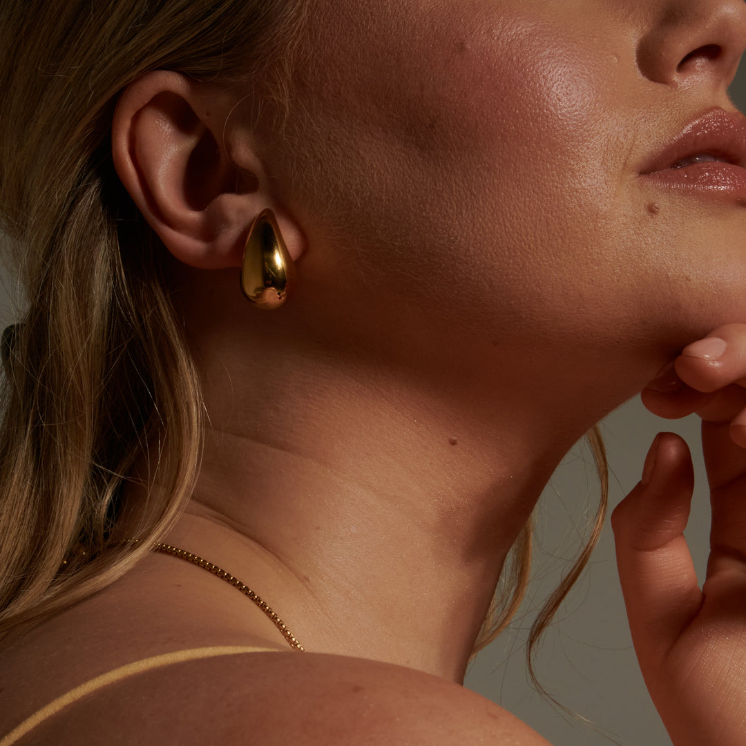 Chunky Vanddråbe Øreringe