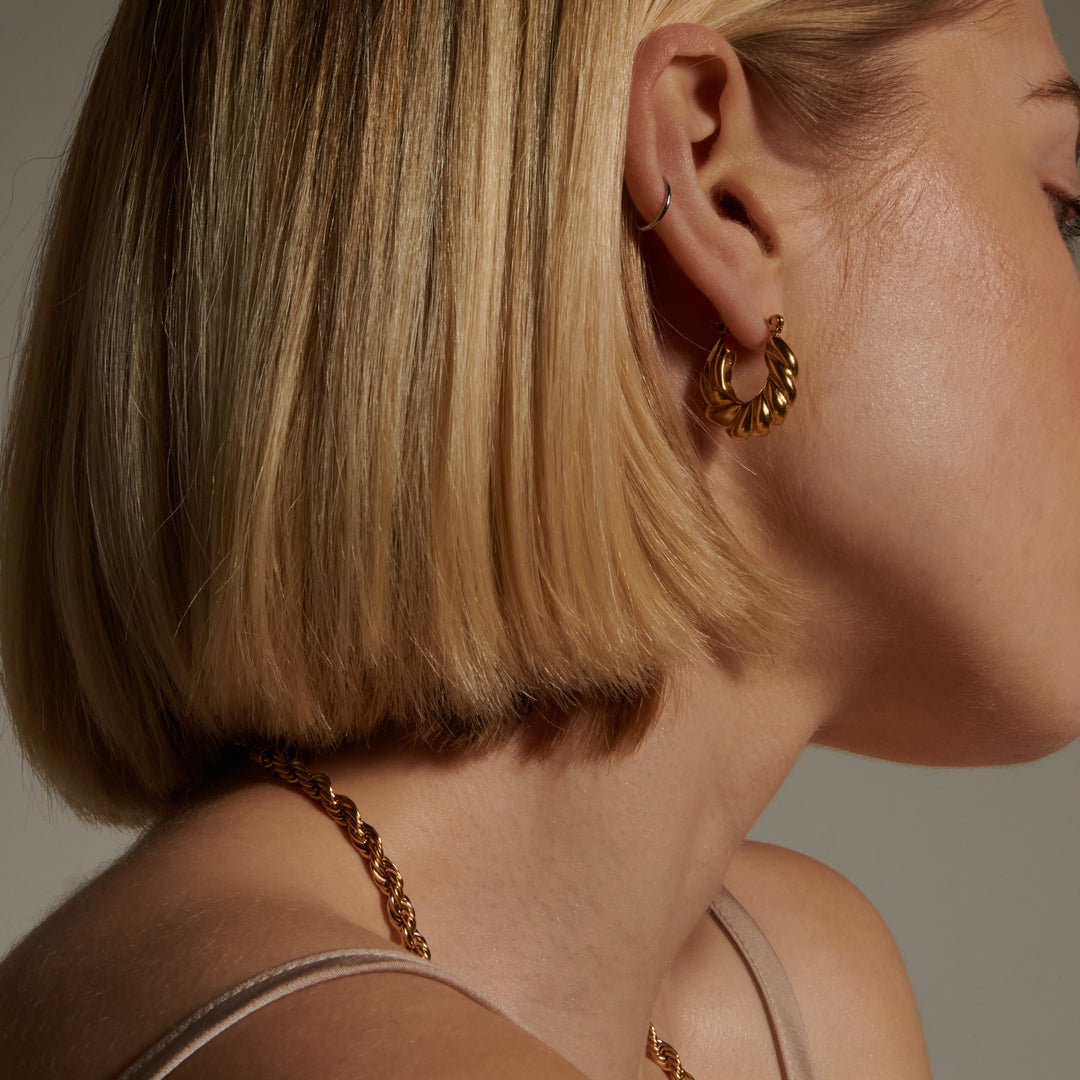 Twisted Croissant Øreringe