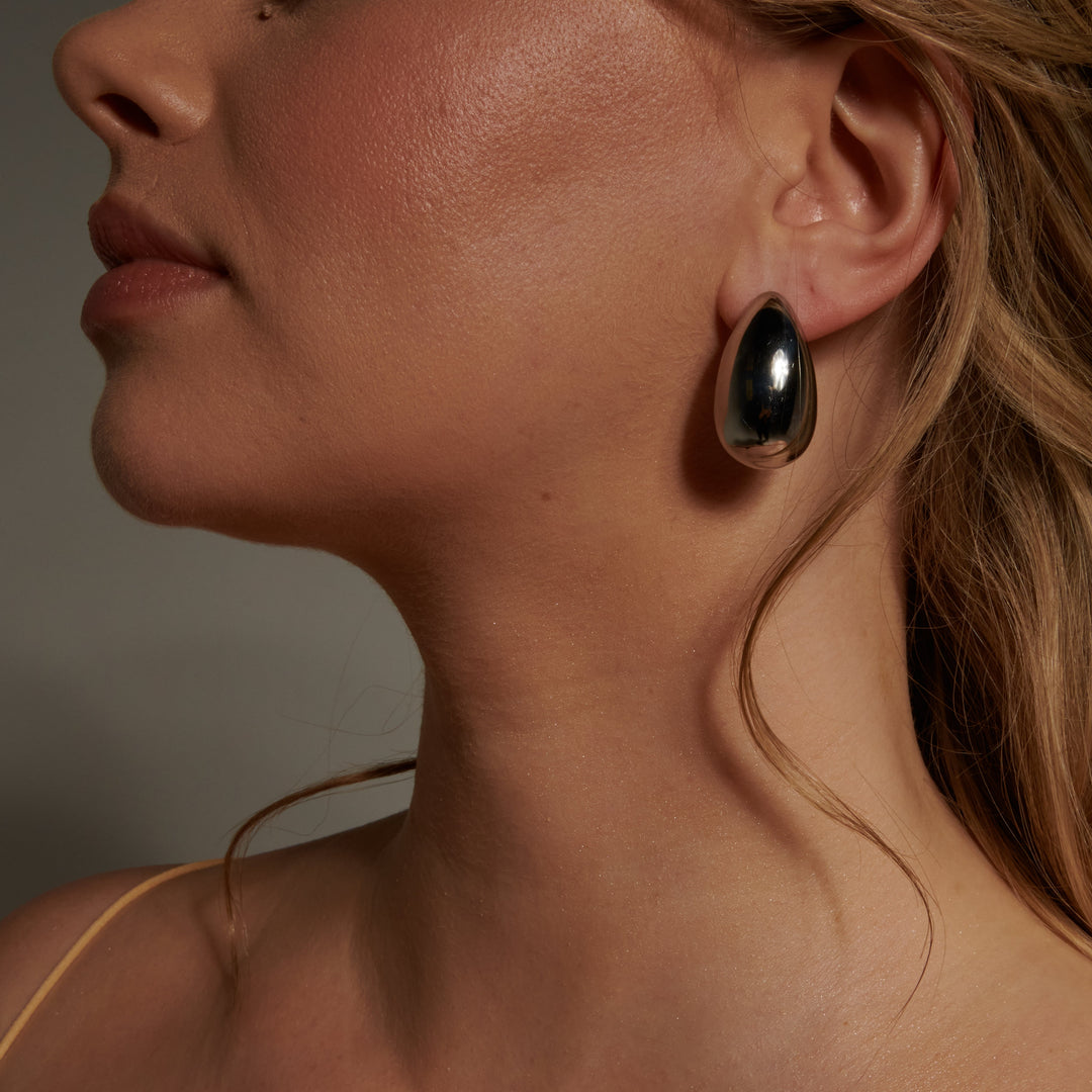 Store Tåreformede Øreringe