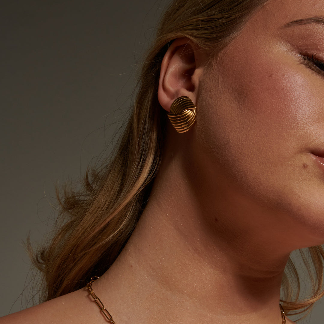 Bølge Tekstur Øreringe