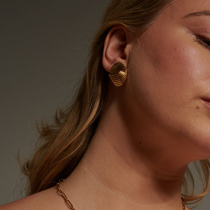 Bølge Tekstur Øreringe