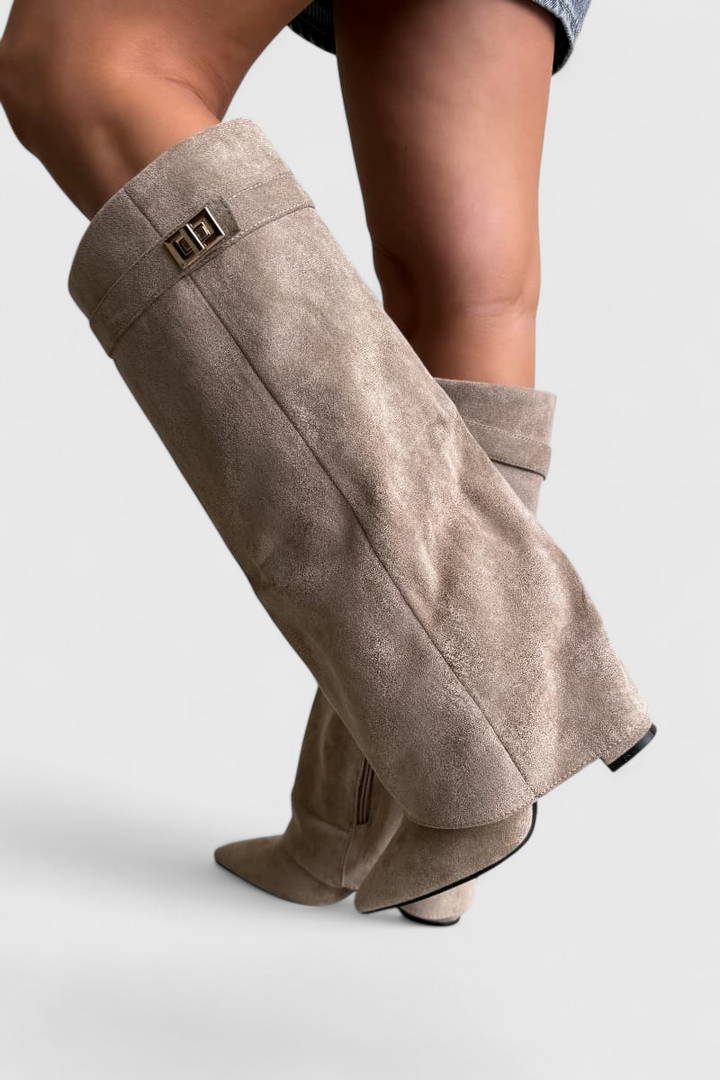 Gwen - Flared Knæhøje Støvler