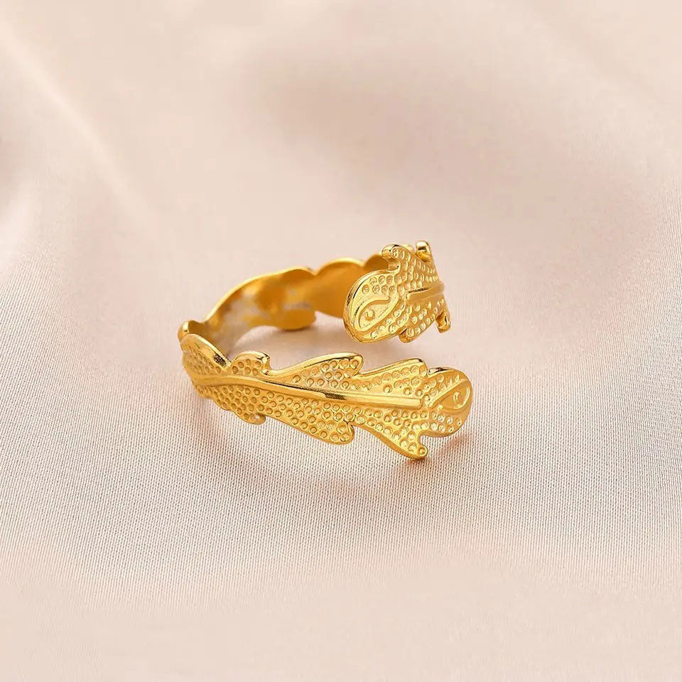 Janirelle | Korallring 18K Guld