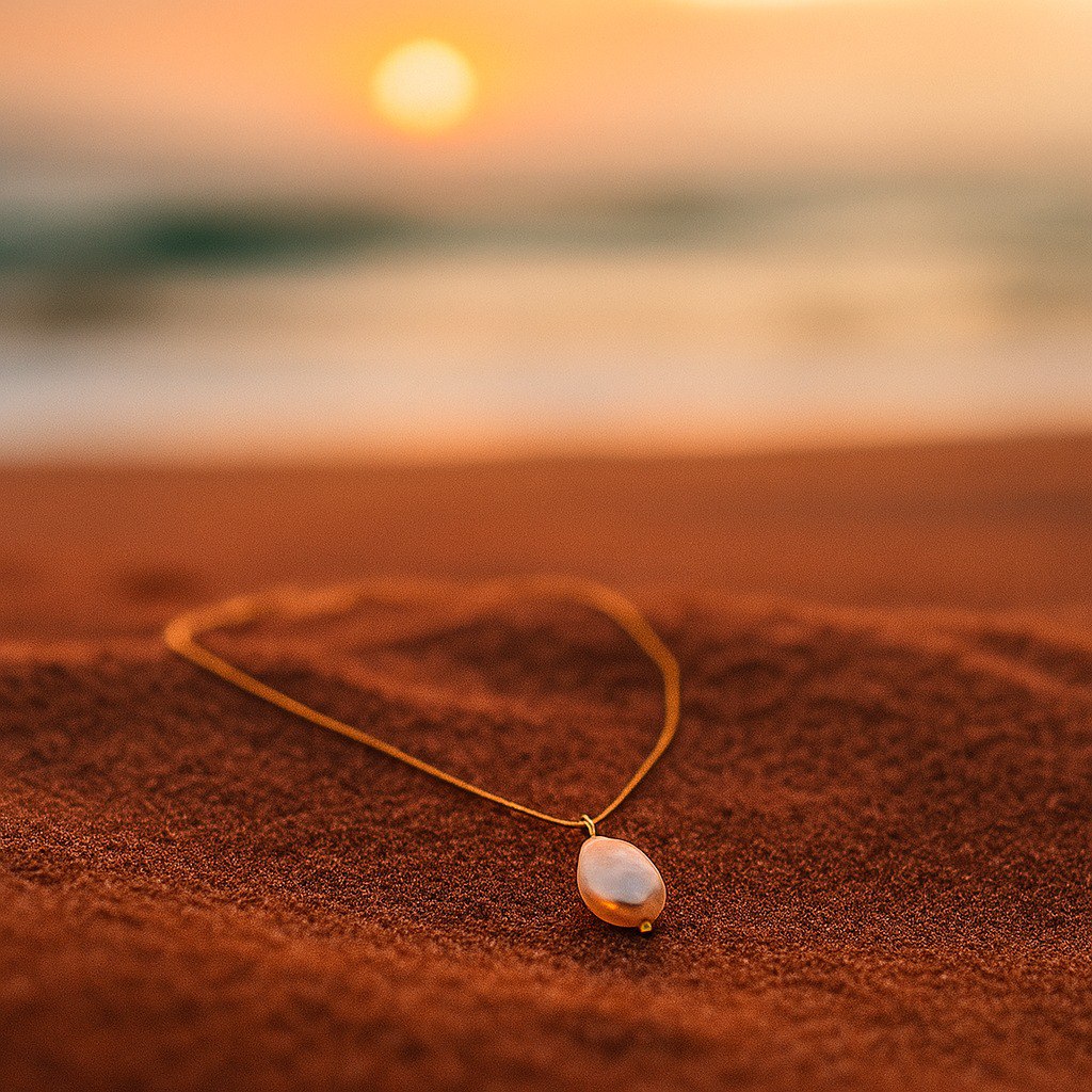 Meredith - Halskæde med Perlevedhæng