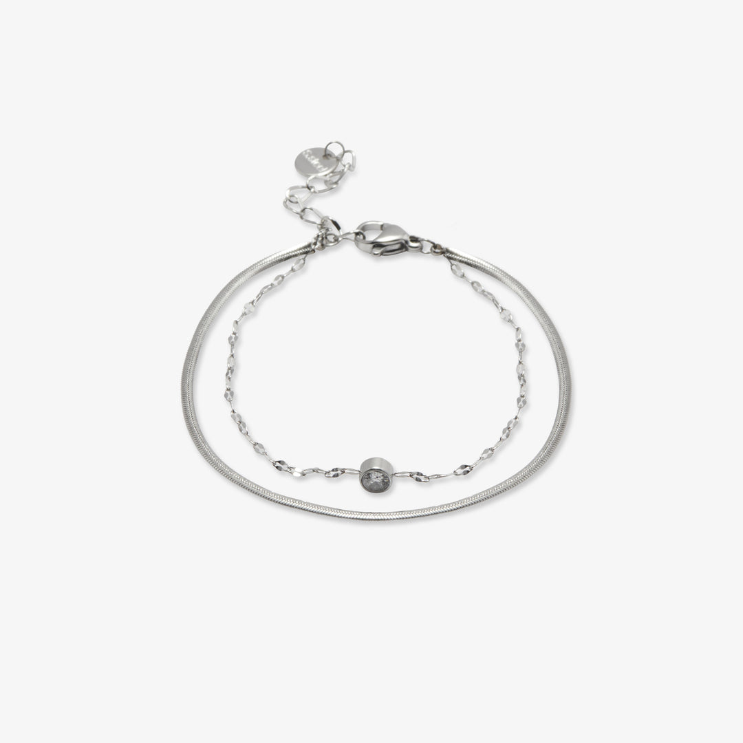 Rhinestone Dobbeltlag Bracelet