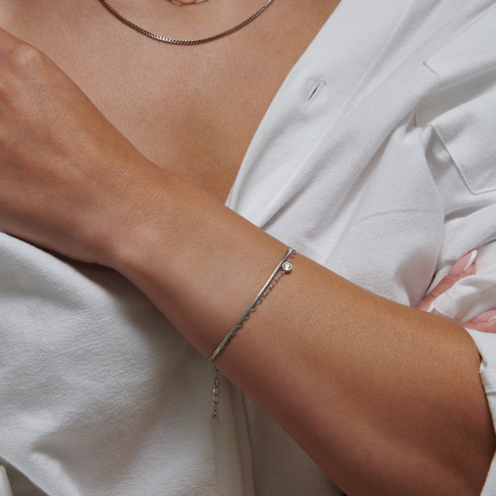 Rhinestone Dobbeltlag Bracelet