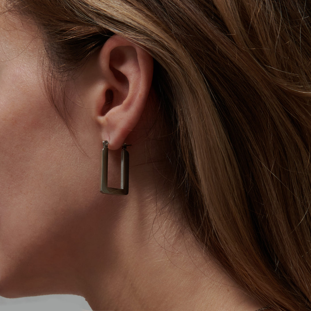 Firkantede Øreringe