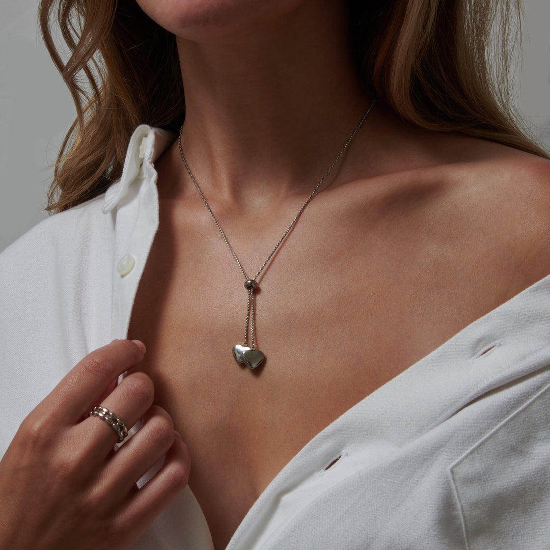 To Hjerter Halskæde