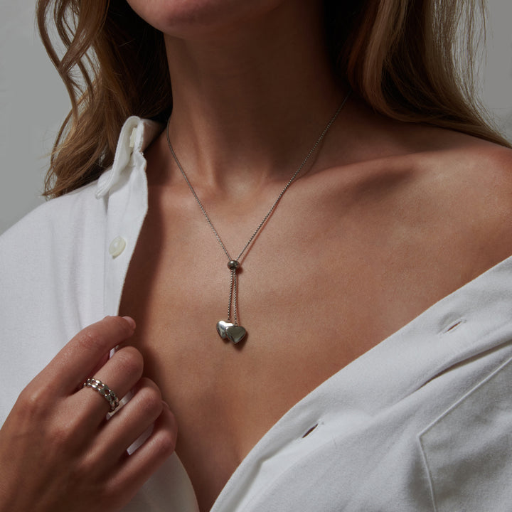 To Hjerter Halskæde