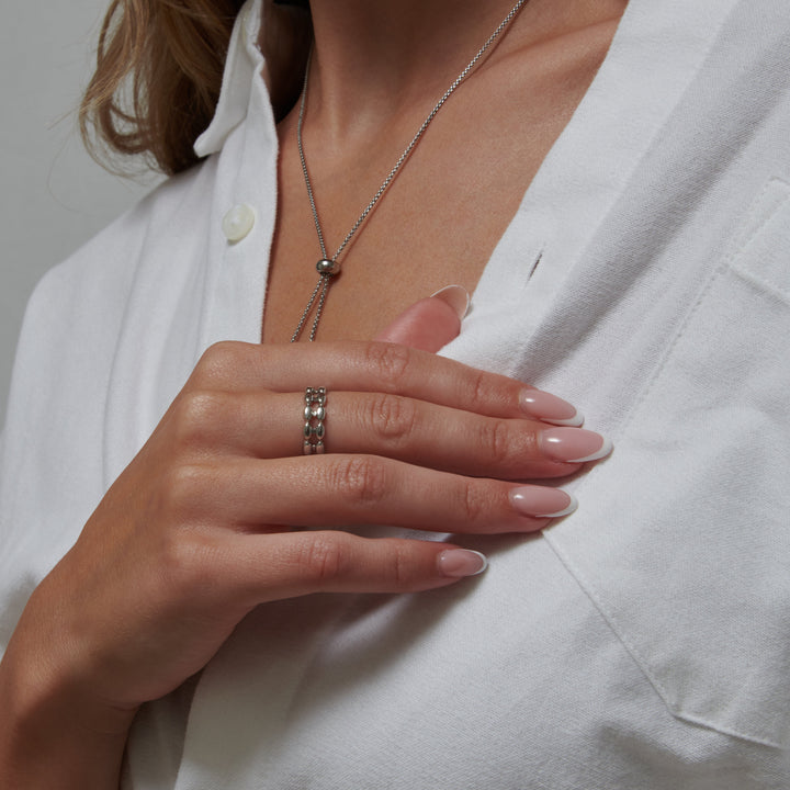 Dobbelt Oval Perlering