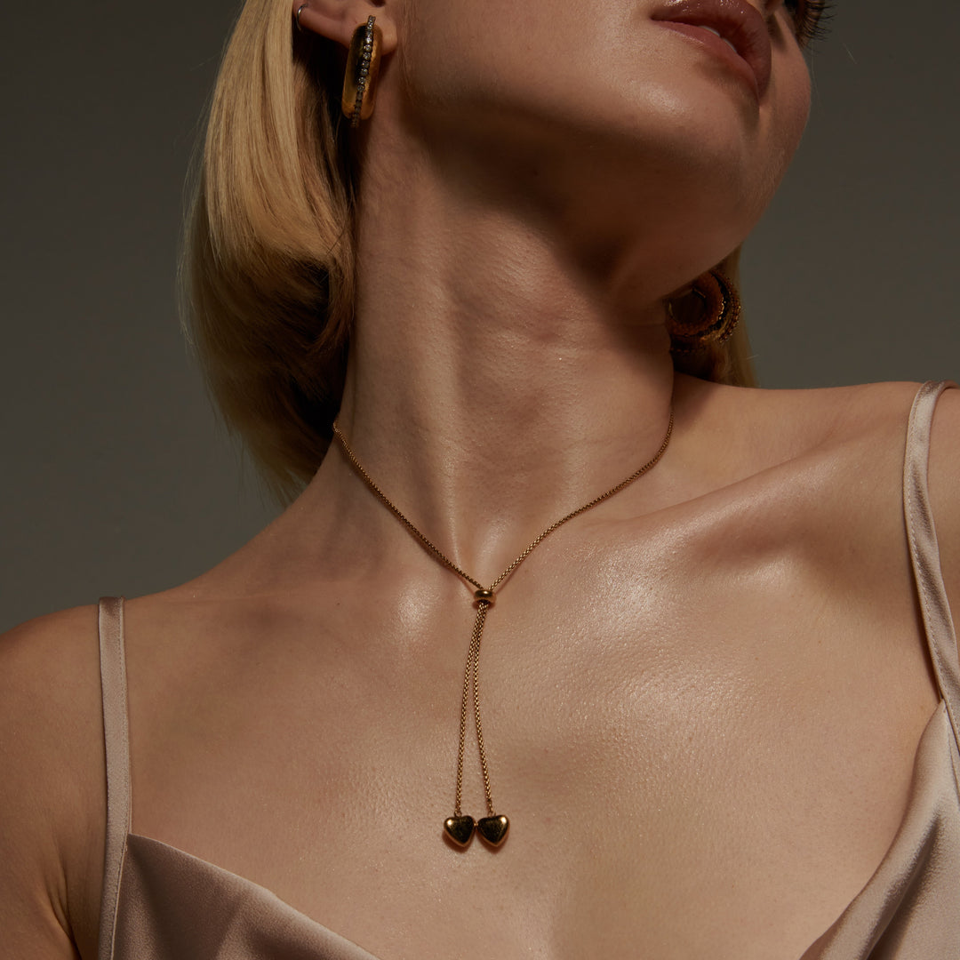 To Hjerter Halskæde