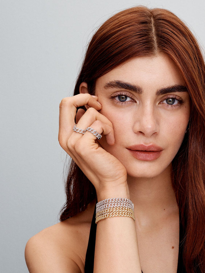 Shannelise | Cubansk Pink Armbånd 18k Guld