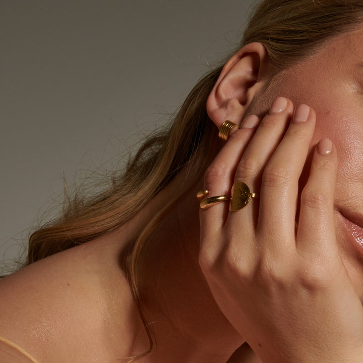 Guld Disc Ring