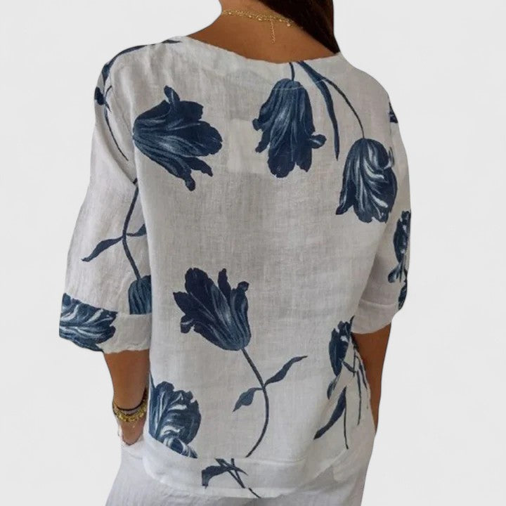Isabel | Elegant Blomstret Bluse