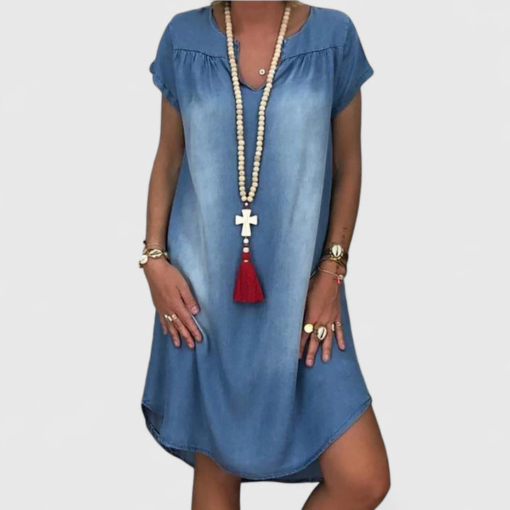 Grethe –  Afslappet Denim Sommerkjole