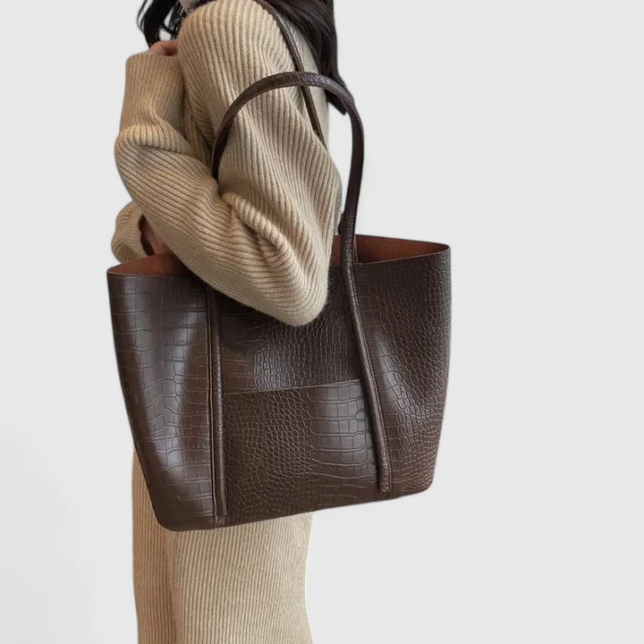 Betina - Croc Læder Skuldertaske