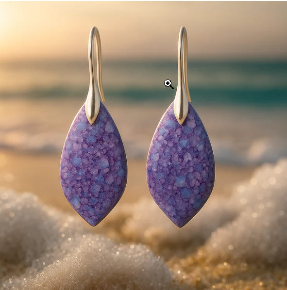 Mirelda - Øreringe med lilla perler